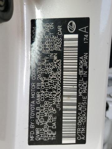 Photo 10 from auction – 2005 LEXUS ES 330 with VIN JTHBA30G955082663