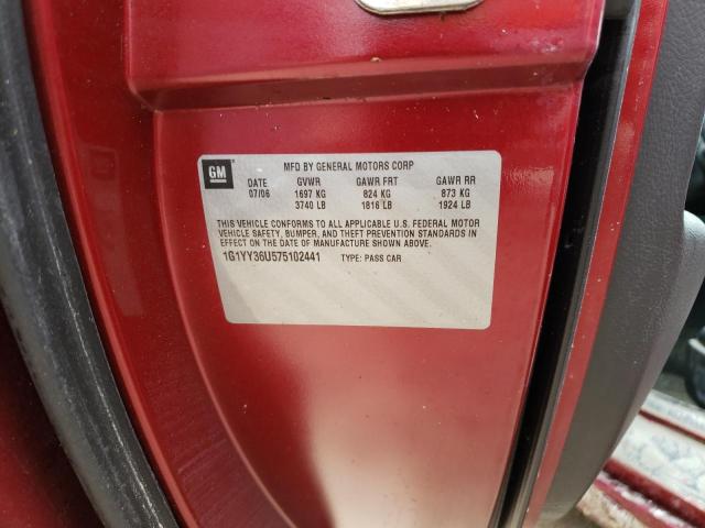 Photo 10 from auction – 2007 CHEVROLET CORVETTE with VIN 1G1YY36U575102441