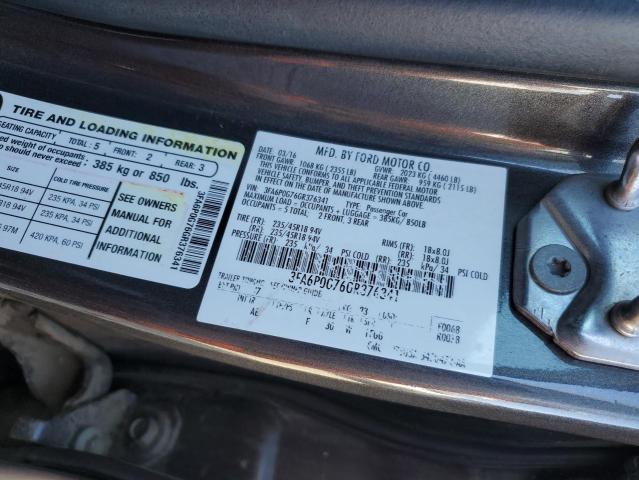 Photo 10 from auction – 2016 FORD FUSION S with VIN 3FA6P0G76GR376341