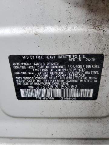 Photo 10 from auction – 2016 SUBARU FORESTER 2 with VIN JF2SJABC2GH552082