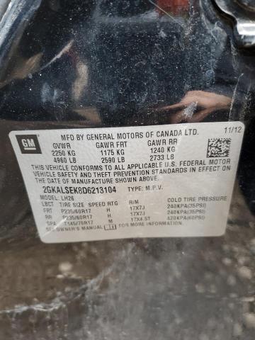 Photo 10 from auction – 2013 GMC TERRAIN SL with VIN 2GKALSEK8D6213104