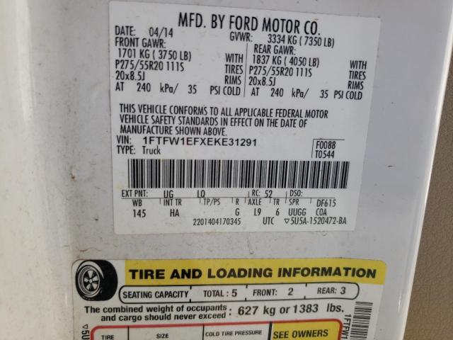 Photo 10 from auction – 2014 FORD F150 SUPER with VIN 1FTFW1EFXEKE31291