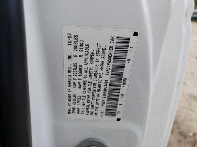 Photo 10 from auction – 2008 HONDA ACCORD with VIN 1HGCS12358A004461