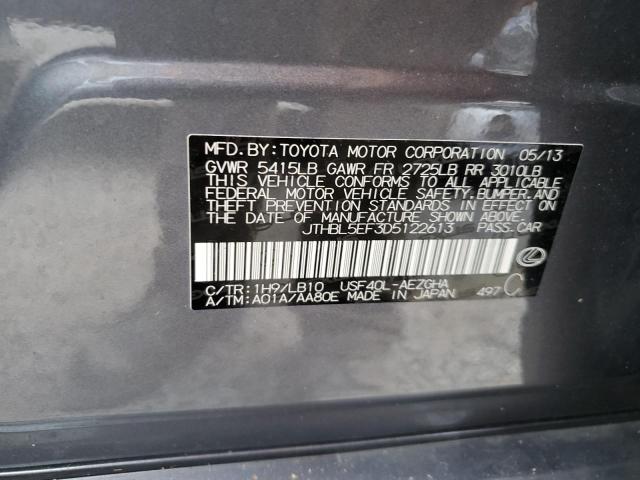 Photo 10 from auction – 2013 LEXUS LS 460 with VIN JTHBL5EF3D5122613