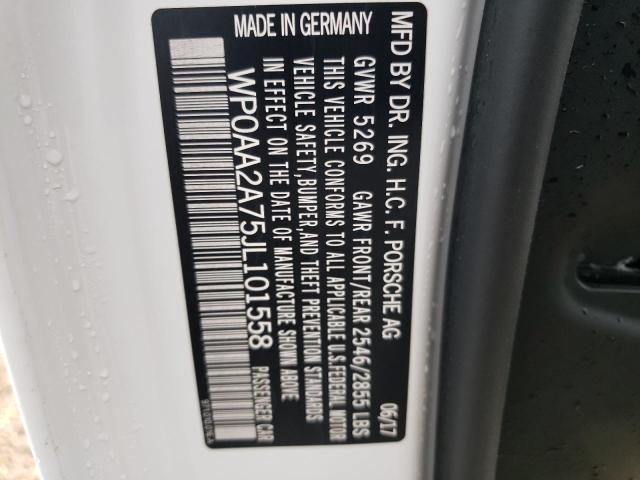 Photo 10 from auction – 2018 PORSCHE PANAMERA 4 with VIN WP0AA2A75JL101558