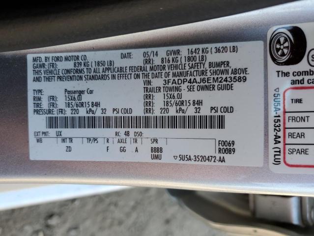 Photo 10 from auction – 2014 FORD FIESTA S with VIN 3FADP4AJ6EM243589
