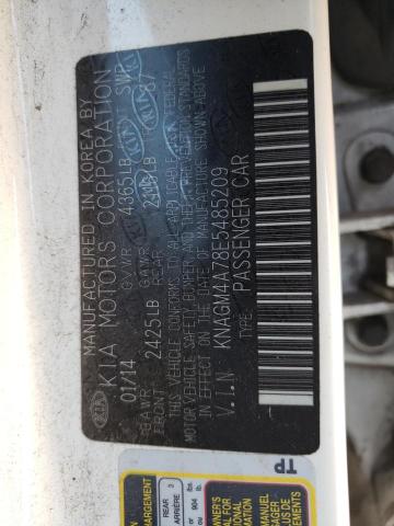 Photo 10 from auction – 2014 KIA OPTIMA LX with VIN KNAGM4A78E5485209