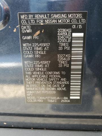 Photo 10 from auction – 2015 NISSAN ROGUE S with VIN KNMAT2MT7FP531109