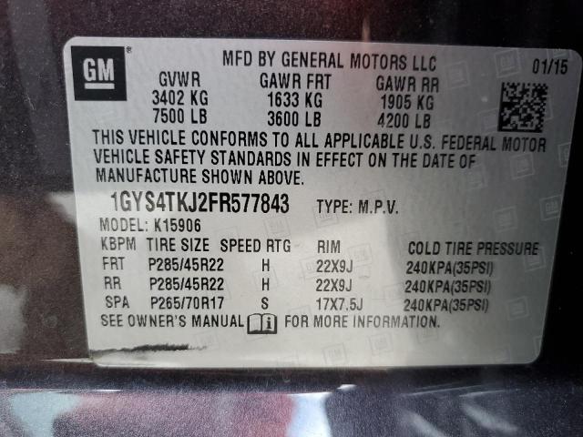 Photo 10 from auction – 2015 CADILLAC ESCALADE E with VIN 1GYS4TKJ2FR577843