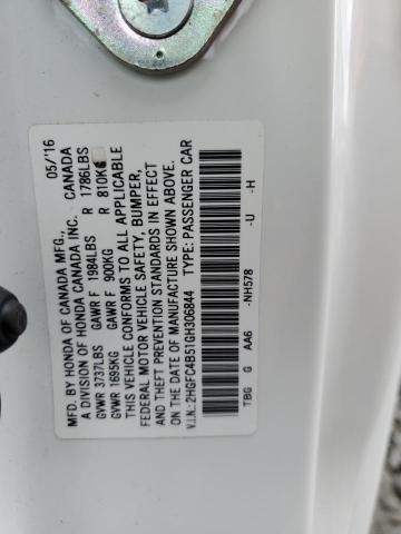 Photo 10 from auction – 2016 HONDA CIVIC LX with VIN 2HGFC4B51GH306844