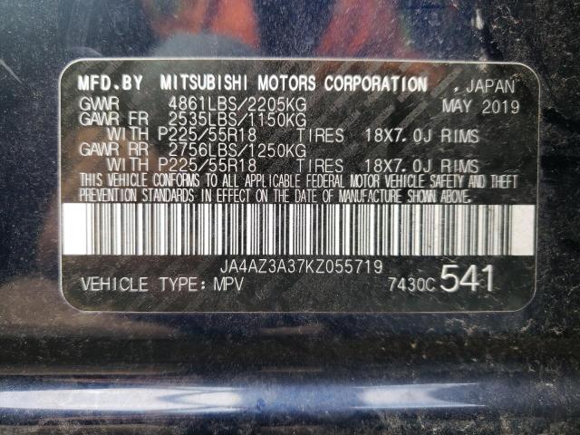 Photo 10 from auction – 2019 MITSUBISHI OUTLANDER with VIN JA4AZ3A37KZ055719