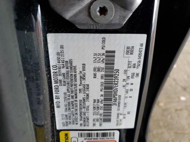 Photo 10 from auction – 2014 FORD FUSION SE with VIN 3FA6P0HD7ER239250