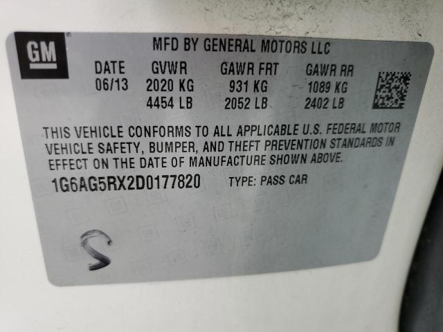 Photo 10 from auction – 2013 CADILLAC ATS with VIN 1G6AG5RX2D0177820