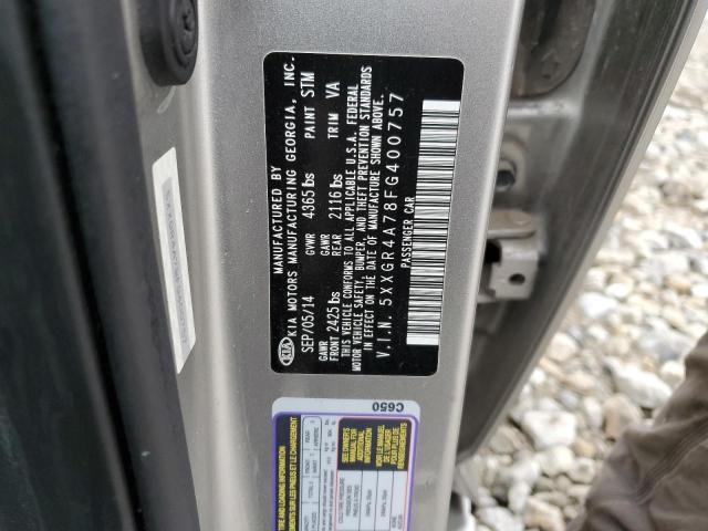 Photo 10 from auction – 2015 KIA OPTIMA SX with VIN 5XXGR4A78FG400757