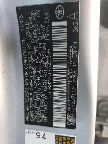 Photo 10 from auction – 2009 TOYOTA PRIUS with VIN JTDKB20U197859636