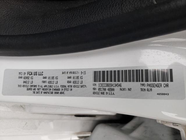 Photo 10 from auction – 2016 CHRYSLER 200 S with VIN 1C3CCCBB2GN134546