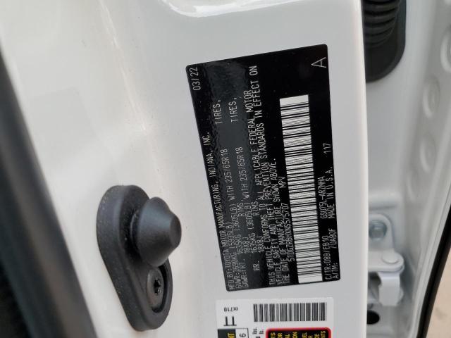 Photo 10 from auction – 2022 TOYOTA HIGHLANDER with VIN 5TDGZRBHXNS575707