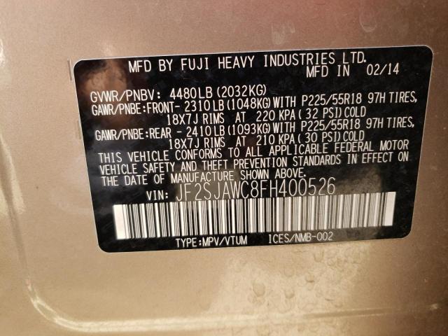 Photo 10 from auction – 2015 SUBARU FORESTER 2 with VIN JF2SJAWC8FH400526