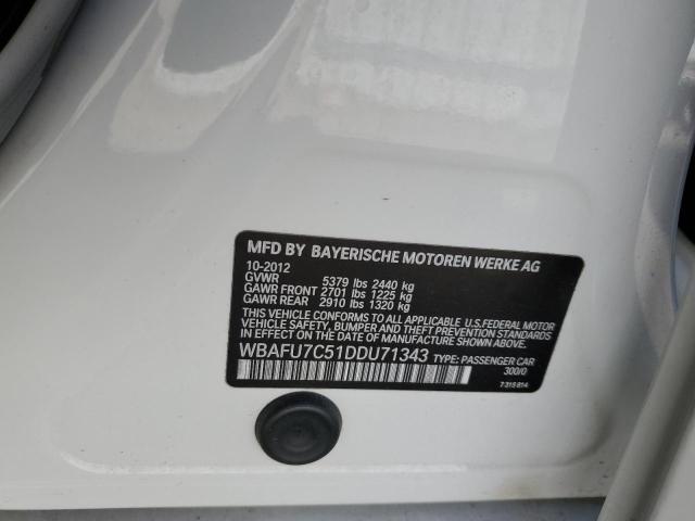 Photo 10 from auction – 2013 BMW 535 XI with VIN WBAFU7C51DDU71343
