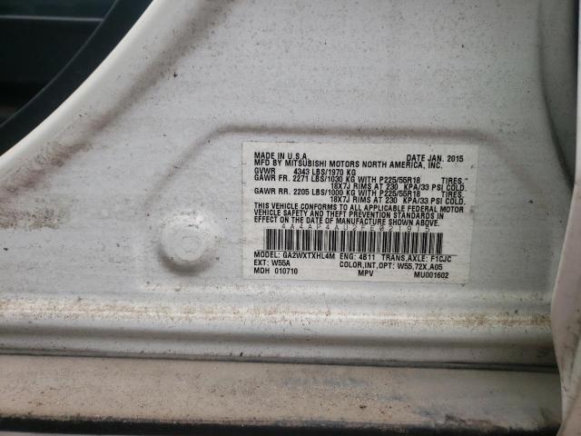 Photo 10 from auction – 2015 MITSUBISHI OUTLANDER with VIN 4A4AP4AU2FE021915
