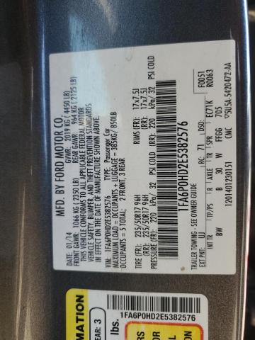 Photo 10 from auction – 2014 FORD FUSION SE with VIN 1FA6P0HD2E5382576