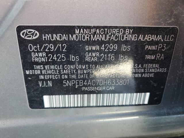 Photo 10 from auction – 2013 HYUNDAI SONATA GLS with VIN 5NPEB4AC7DH633801