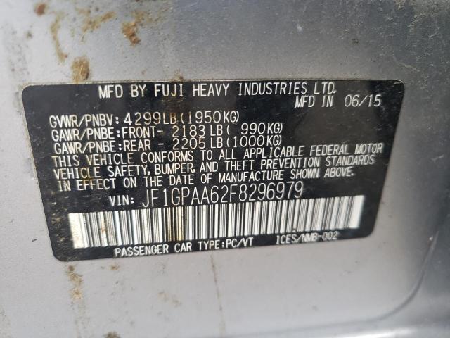 Photo 10 from auction – 2015 SUBARU IMPREZA with VIN JF1GPAA62F8296979