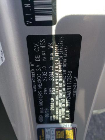 Photo 10 from auction – 2020 KIA FORTE FE with VIN 3KPF24AD7LE170249