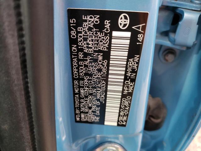 Photo 10 from auction – 2015 TOYOTA PRIUS C with VIN JTDKDTB30F1108546