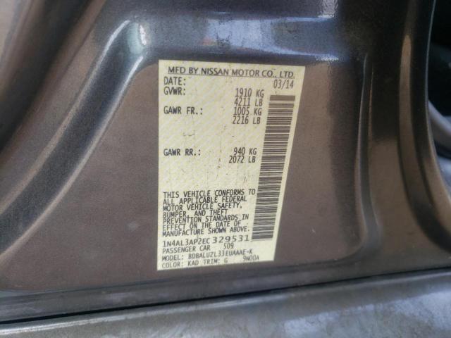 Photo 10 from auction – 2014 NISSAN ALTIMA 2.5 with VIN 1N4AL3AP2EC329531