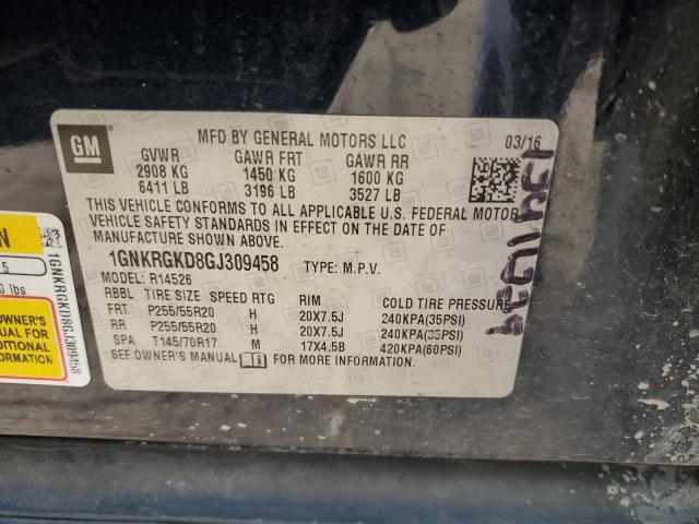 Photo 10 from auction – 2016 CHEVROLET TRAVERSE L with VIN 1GNKRGKD8GJ309458