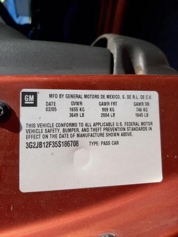 Photo 10 from auction – 2005 PONTIAC SUNFIRE with VIN 3G2JB12F35S186708