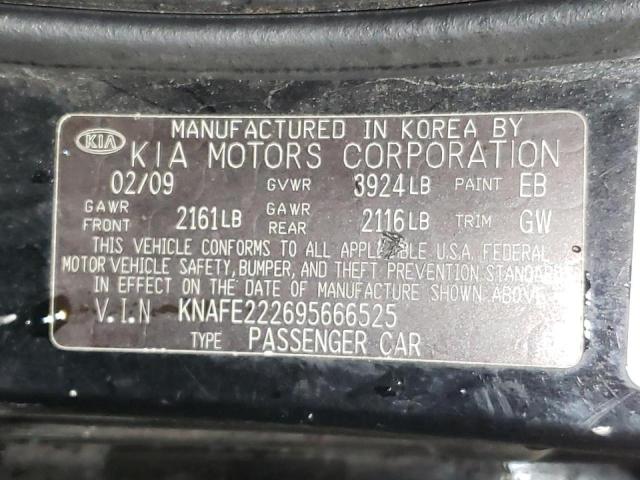 Photo 10 from auction – 2009 KIA SPECTRA EX with VIN KNAFE222695666525