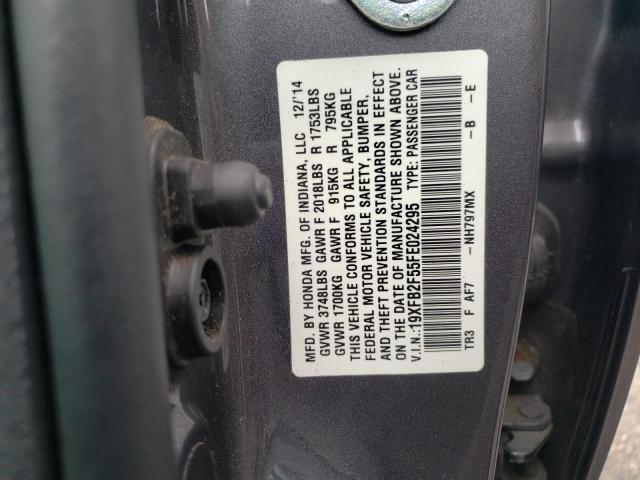 Photo 10 from auction – 2015 HONDA CIVIC LX with VIN 19XFB2F55FE024295