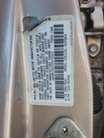 Photo 10 from auction – 2000 TOYOTA COROLLA VE with VIN 1NXBR12E2YZ370315