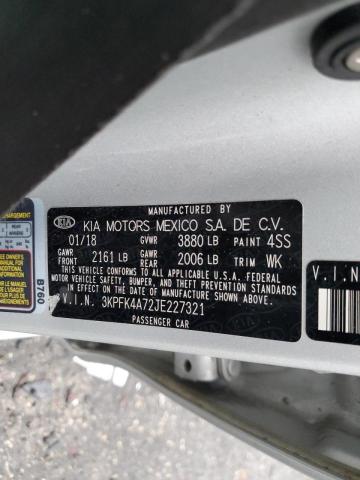 Photo 10 from auction – 2018 KIA FORTE LX with VIN 3KPFK4A72JE227321