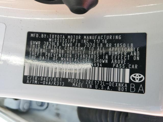 Photo 10 from auction – 2017 TOYOTA COROLLA L with VIN 5YFBURHE3HP614494
