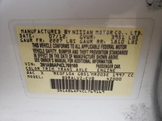 Photo 10 from auction – 2012 NISSAN SENTRA 2.0 with VIN 3N1AB6AP4CL769169
