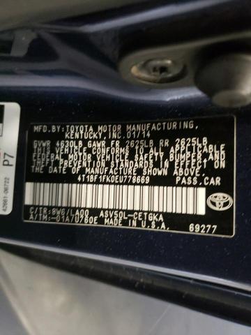 Photo 10 from auction – 2014 TOYOTA CAMRY L with VIN 4T1BF1FK0EU778669