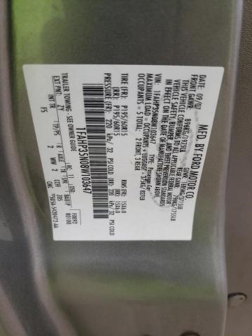 Photo 10 from auction – 2008 FORD FOCUS SE with VIN 1FAHP35N08W103647