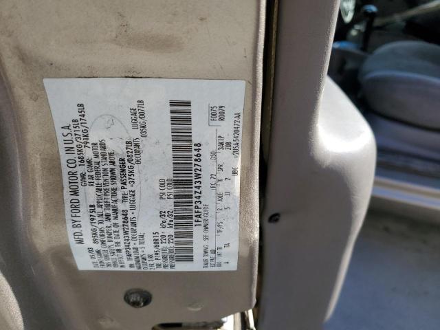 Photo 10 from auction – 2003 FORD FOCUS SE C with VIN 1FAFP34Z43W278648