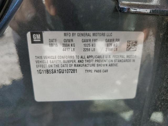 Photo 10 from auction – 2016 CHEVROLET MALIBU LIM with VIN 1G11B5SA1GU107281
