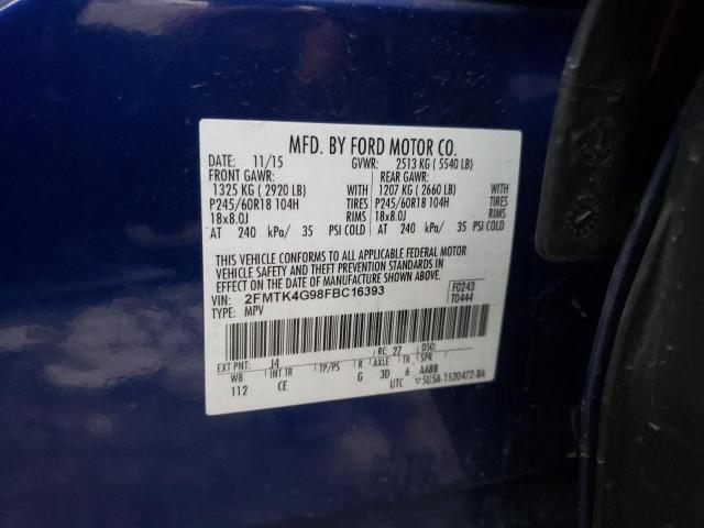Photo 10 from auction – 2015 FORD EDGE SE with VIN 2FMTK4G98FBC16393