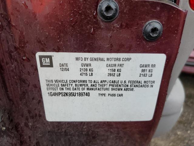 Photo 10 from auction – 2005 BUICK LESABRE CU with VIN 1G4HP52K95U189740