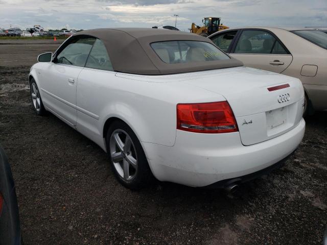 Photo 3 from auction – 2007 AUDI A4 3.2 CAB with VIN WAUDH48H27K015915