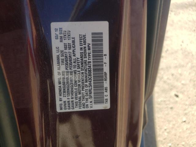 Photo 10 from auction – 2012 HONDA ODYSSEY EX with VIN 5FNRL5H43CB083478