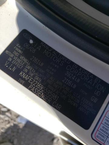 Photo 10 from auction – 2009 KIA SPECTRA EX with VIN KNAFE221695595981