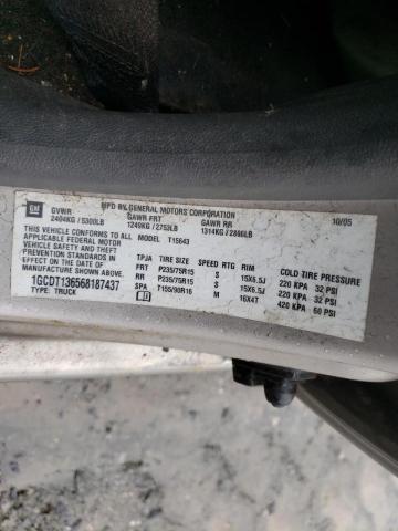 Photo 10 from auction – 2006 CHEVROLET COLORADO with VIN 1GCDT136568187437