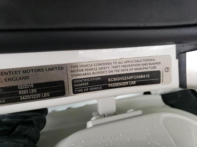 Photo 10 from auction – 2015 BENTLEY CONTINENTA with VIN SCBGH3ZA5FC048415