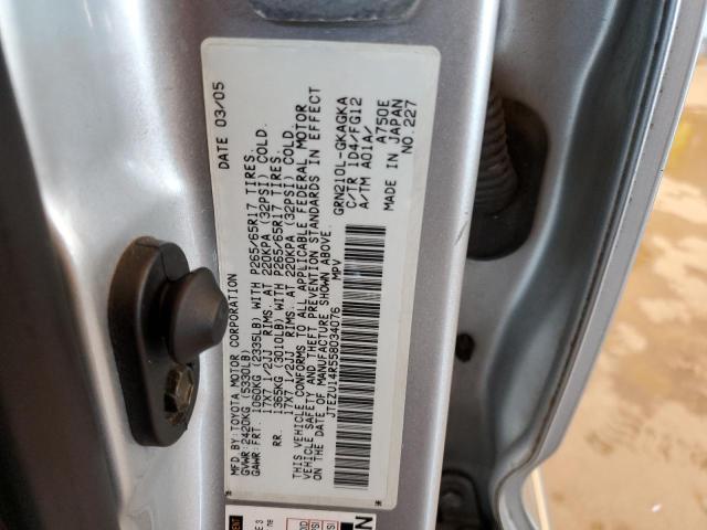 Photo 10 from auction – 2005 TOYOTA 4RUNNER SR with VIN JTEZU14R558034076